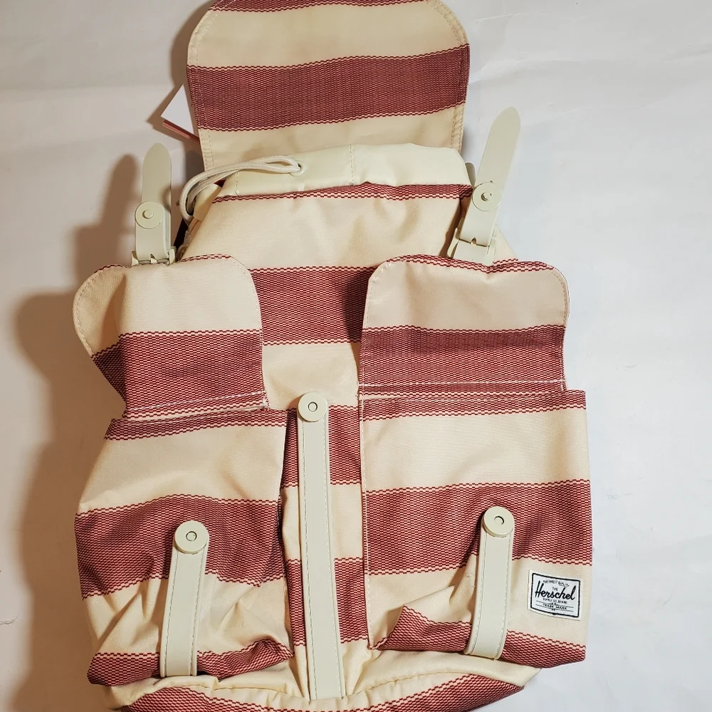 NWT Herschel Supply Company Dawson Backpack Bag in Natural Fouta Striped Print